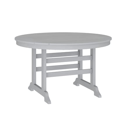 Flash Furniture Colonel Commercial Grade Indoor/Outdoor 48-in Rnd Recycled HDPE Adirondack Dining Table for 4, Gry LE-HMP-248-01-GRY-GG